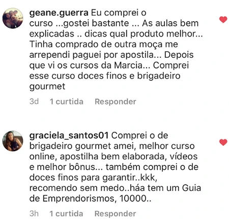 Depoimento de aluna