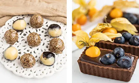 Doces finos variados