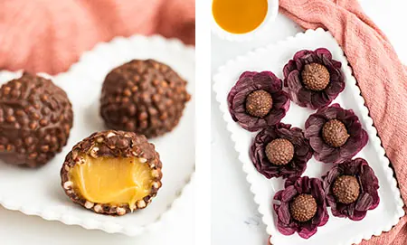 Doces finos de chocolate